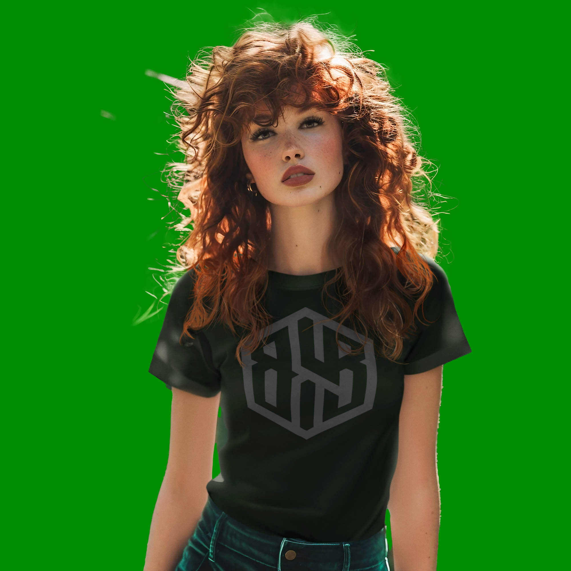 Frauen Organic Brand T-Shirt "FLGGR85" schwarz